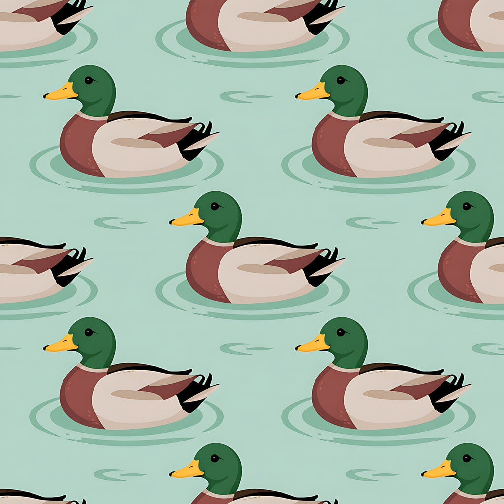 Drakes and Lilies Pattern 5 Fleece Fabric