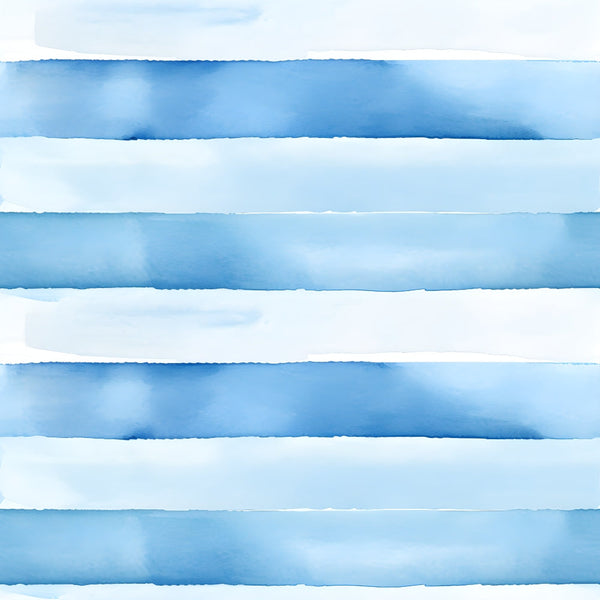 azure blue, watercolor stripes, horizontal bands, ocean waves, coastal theme, mediterranean blues, soft brushstrokes, flowing water, sea-inspired,, fabric panel, serene mood, painterly style, wave patterns, blue gradient, nautical design, tranquil waters, artistic stripes