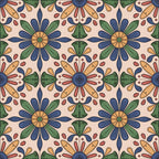 Fiesta Tiles Pattern 10 Fleece Fabric