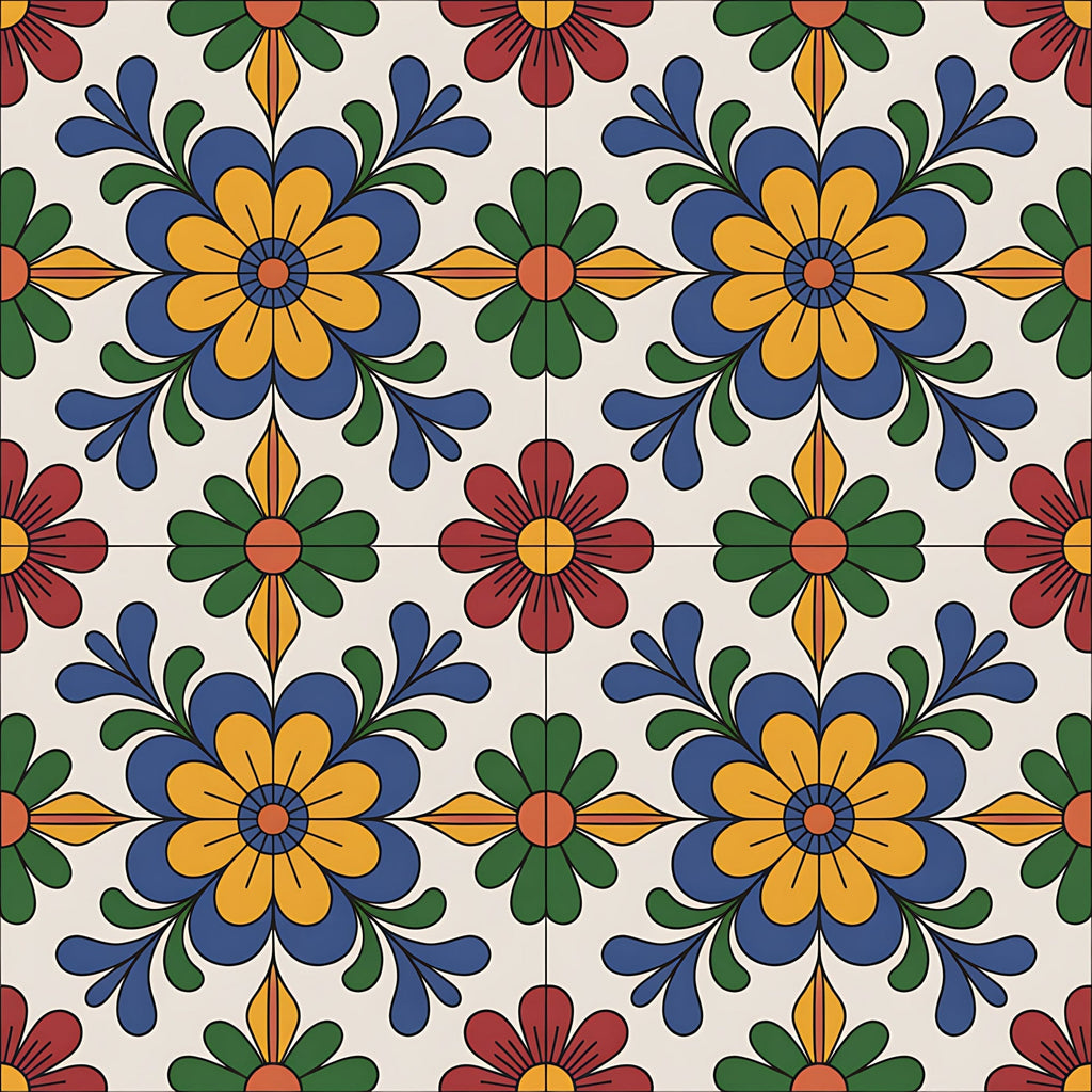 Fiesta Tiles Pattern 11 Fleece Fabric
