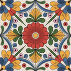 Fiesta Tiles Pattern 3 Fleece Fabric