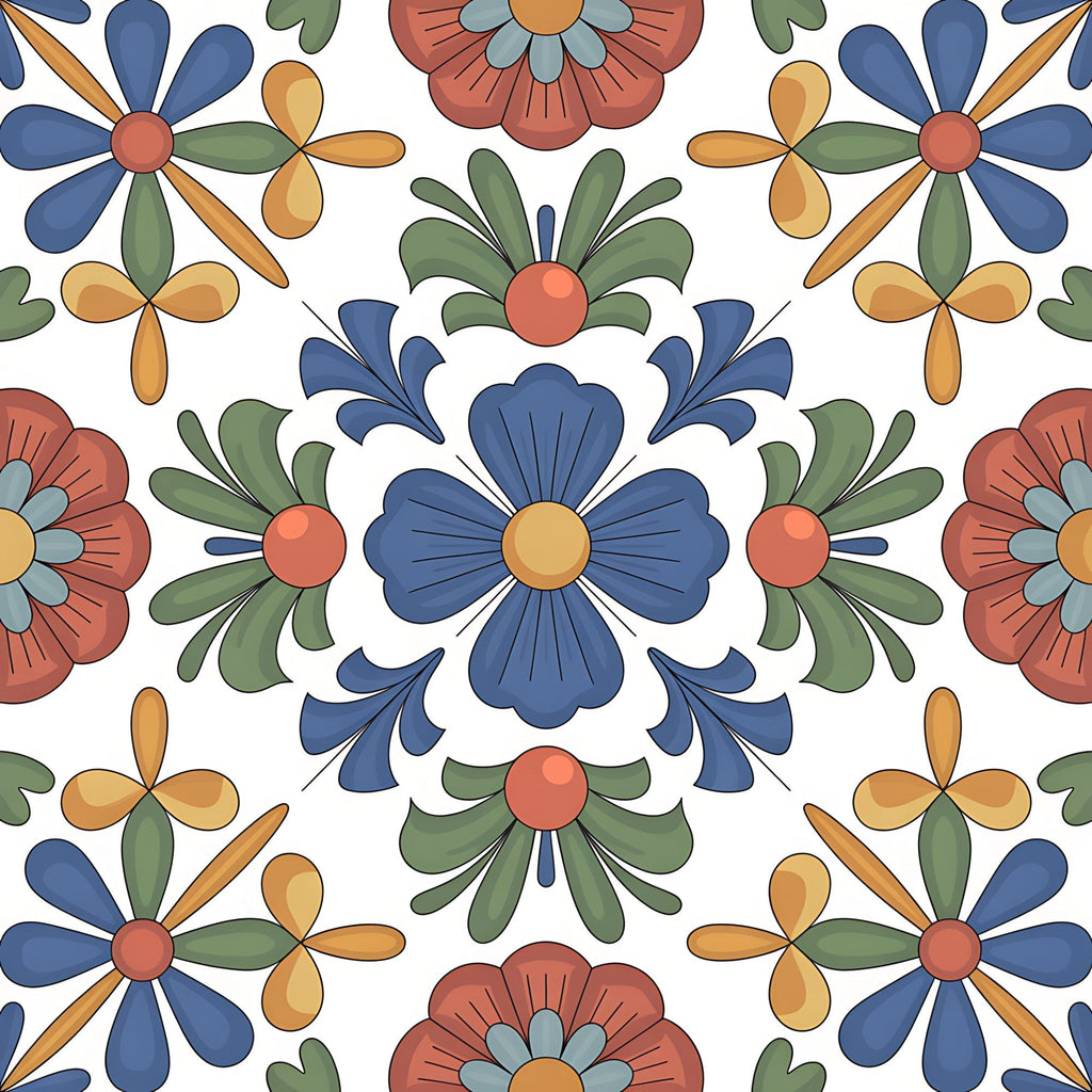 Fiesta Tiles Pattern 9 Fleece Fabric