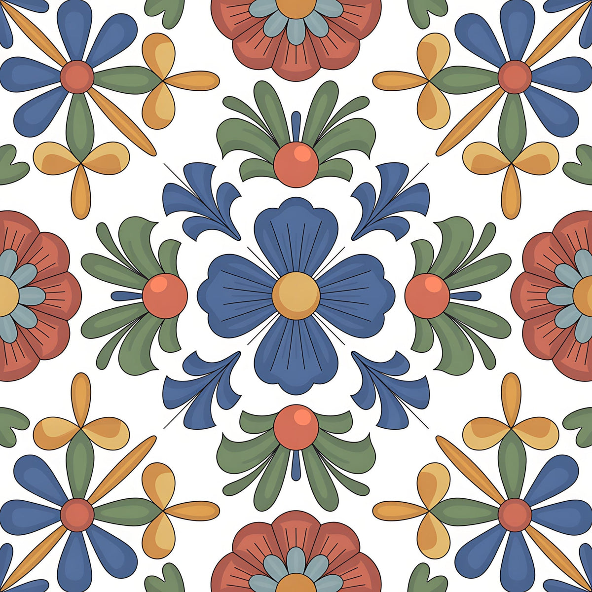 Fiesta Tiles Pattern 9 Fleece Fabric