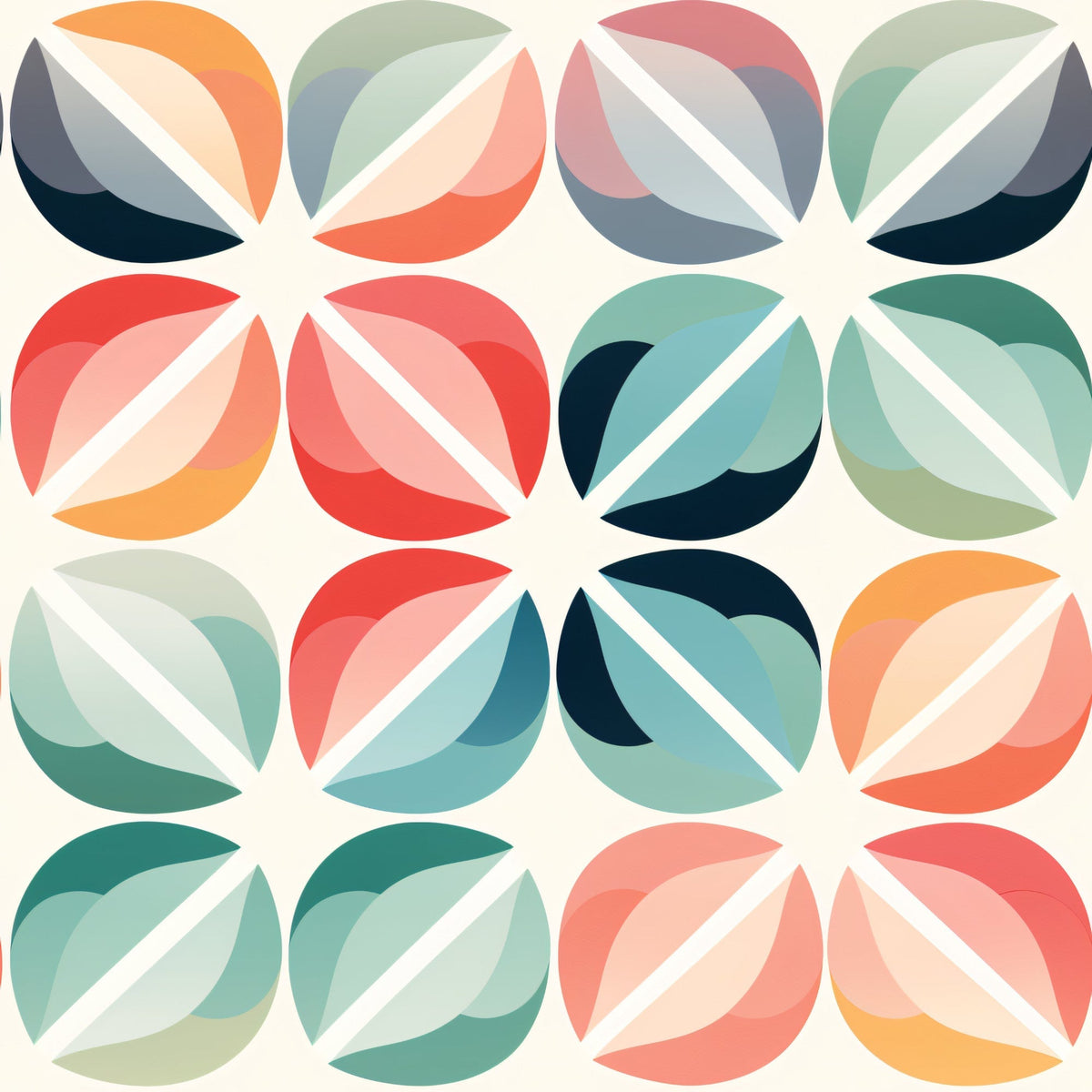 Kaleidoscope Blooms Pattern 5 Fleece Fabric