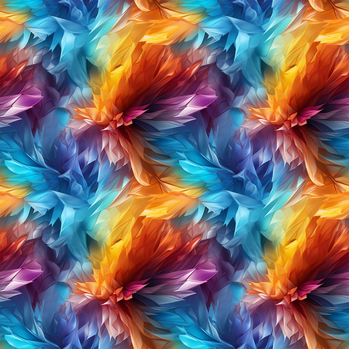Liquid Prism Pattern 4 Fleece Fabric