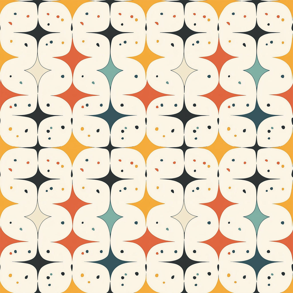Atomic Diamonds Pattern 8 Fleece Fabric