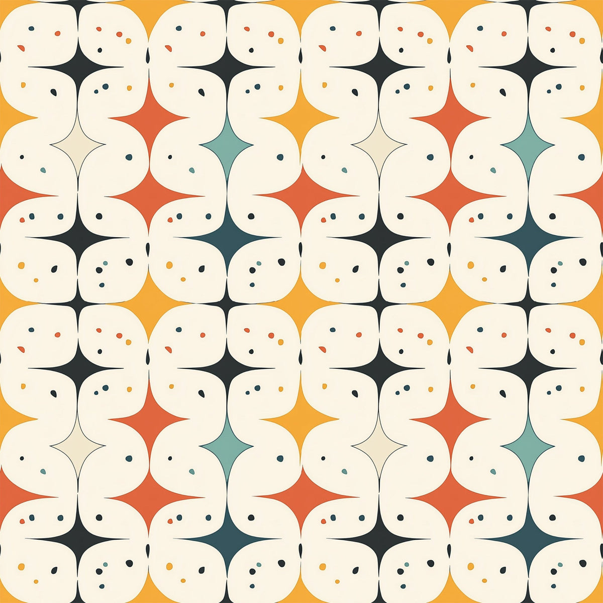 Atomic Diamonds Pattern 8 Fleece Fabric