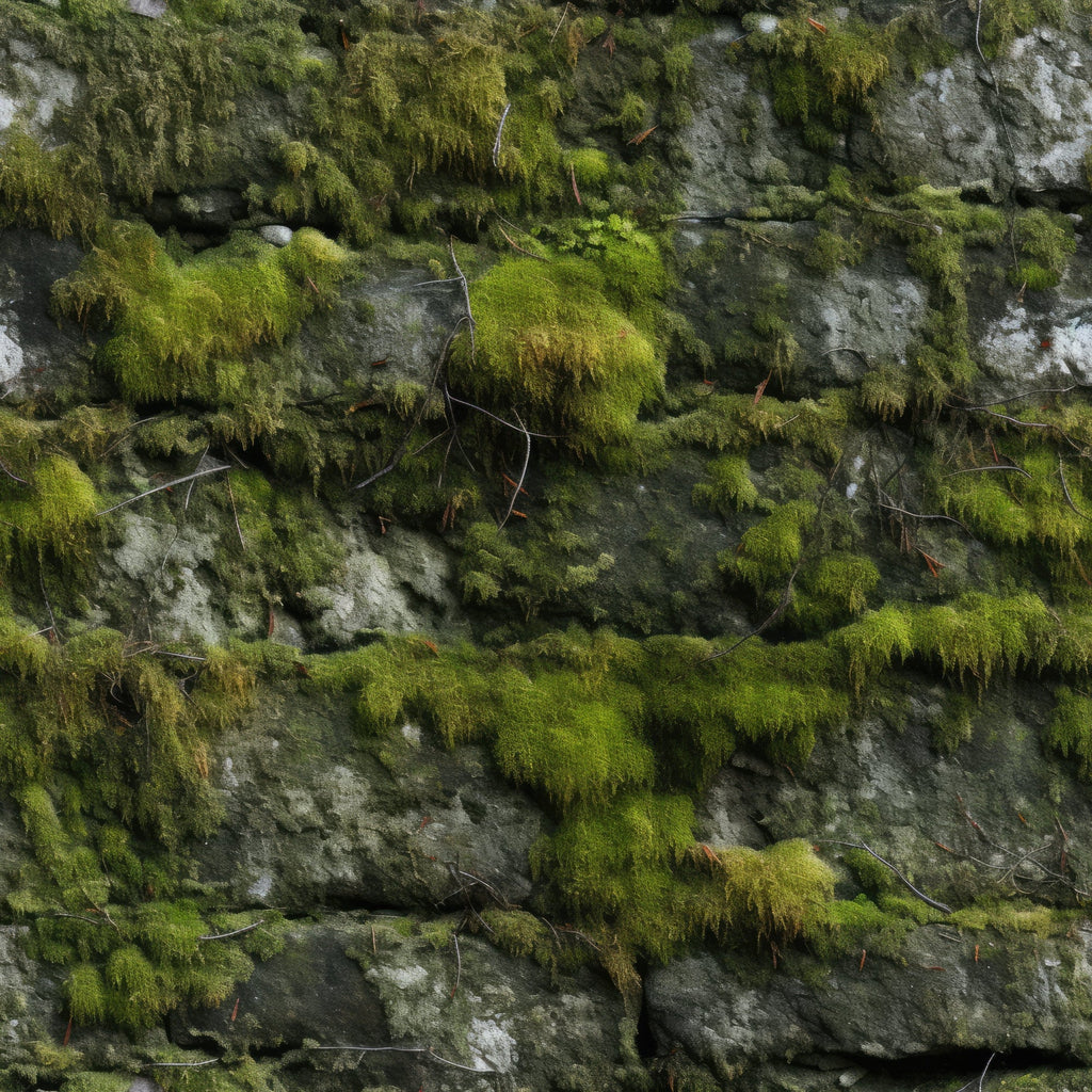 Moss Textures Pattern 2 Fleece Fabric