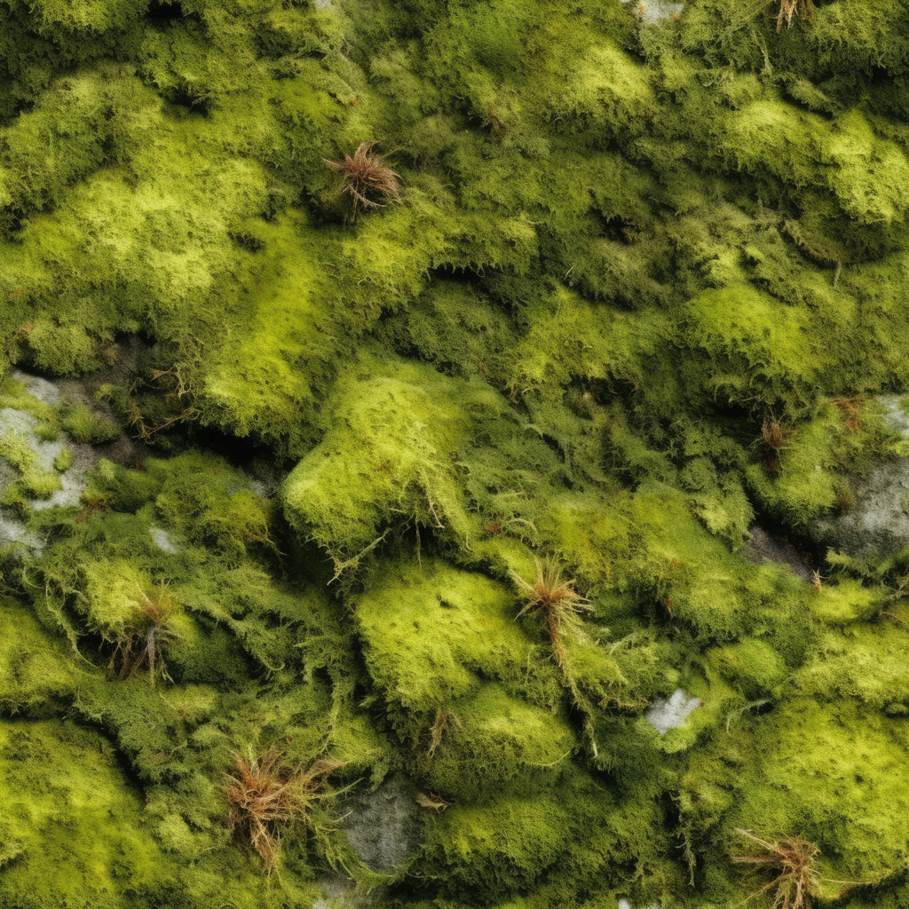 Moss Textures Pattern 3 Fleece Fabric