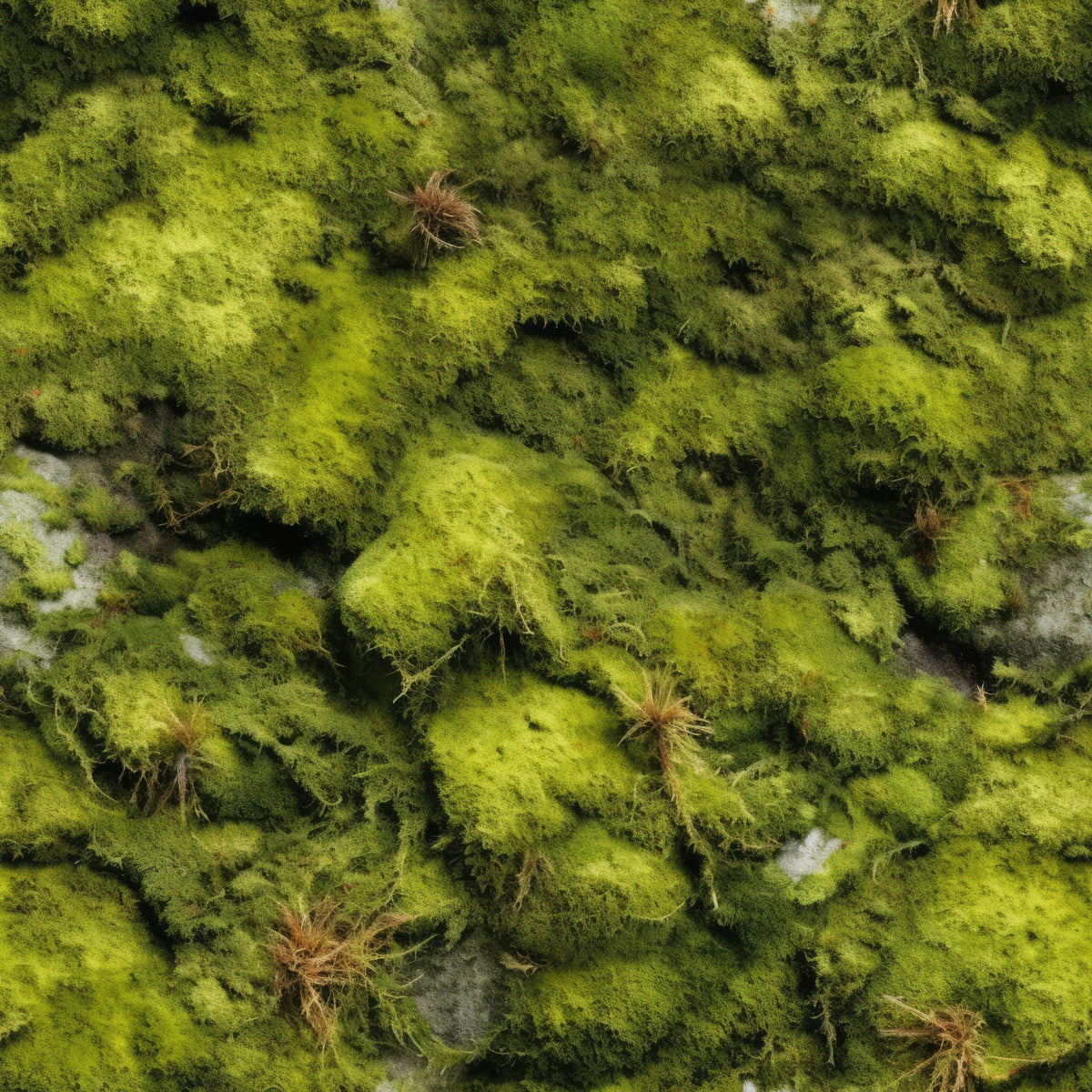 Moss Textures Pattern 3 Fleece Fabric