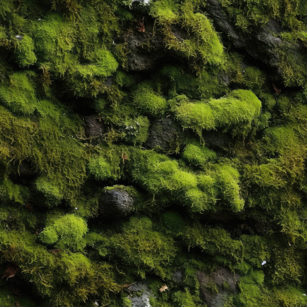 Moss Textures Pattern 4 Fleece Fabric