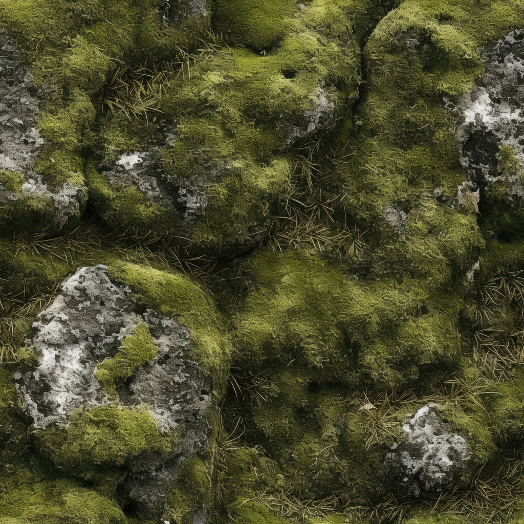 Moss Textures Pattern 5 Fleece Fabric