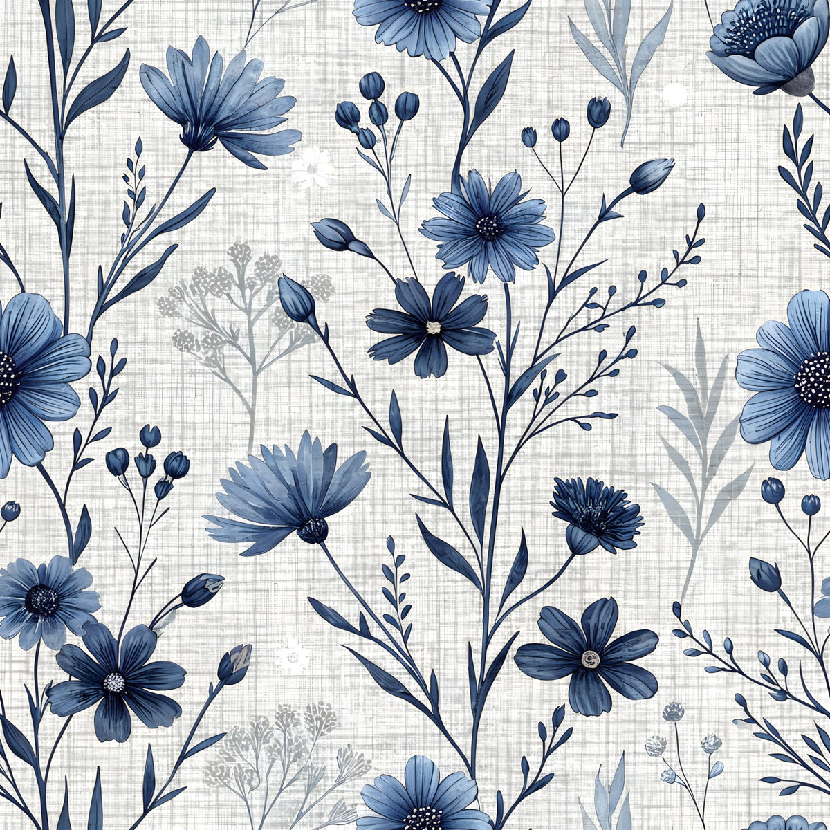 Etched Garden Toile Pattern 3 Fleece Fabric