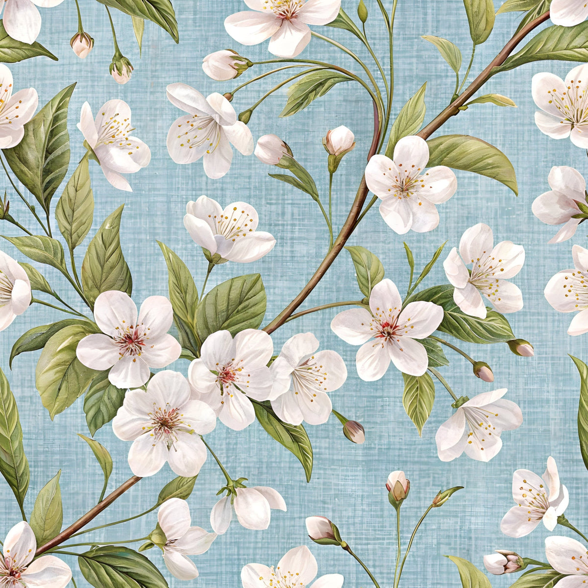 Etched Garden Toile Pattern 5 Fleece Fabric