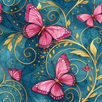 Etched Garden Toile Pattern 7 Fleece Fabric