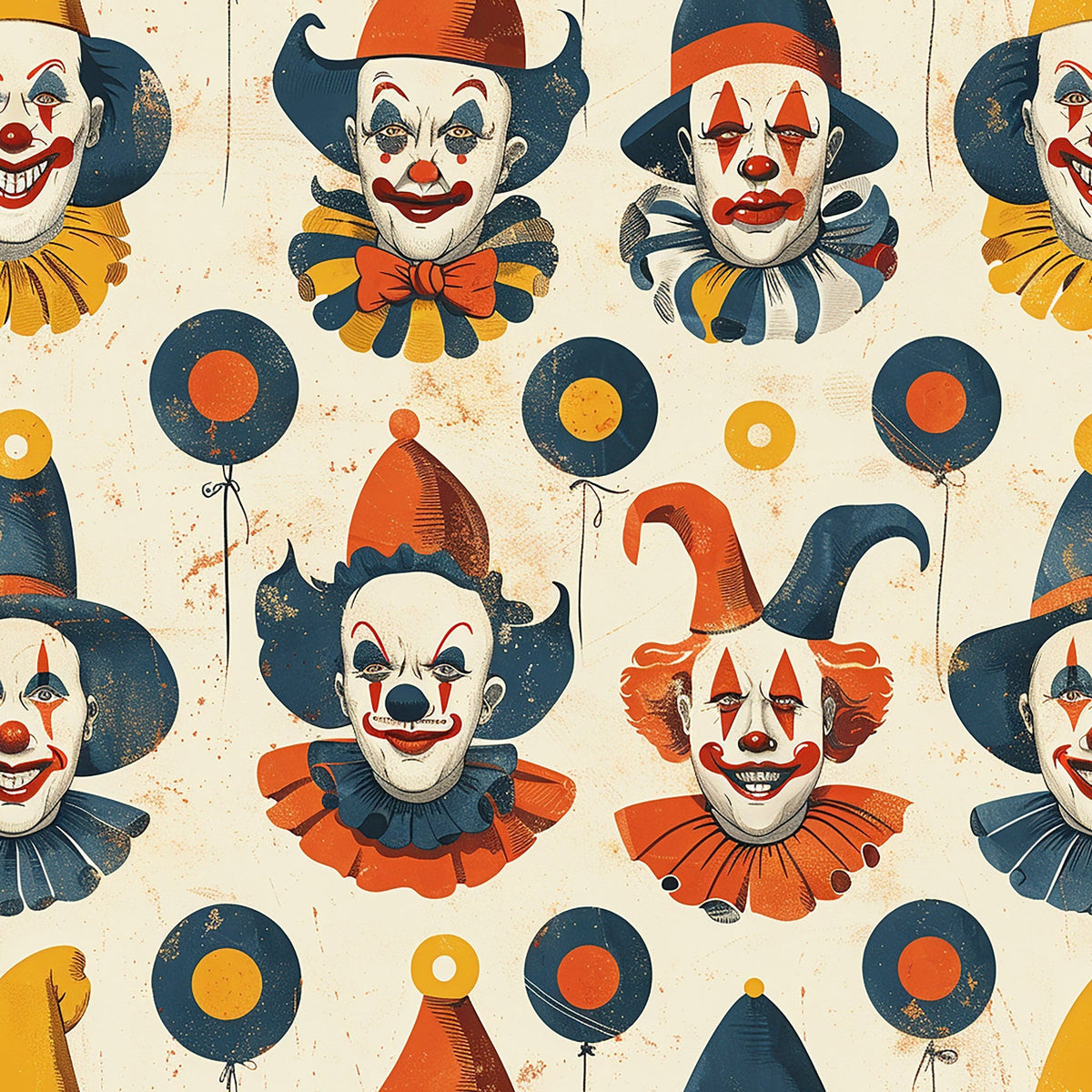 Big Top Jesters Pattern 10 Fleece Fabric