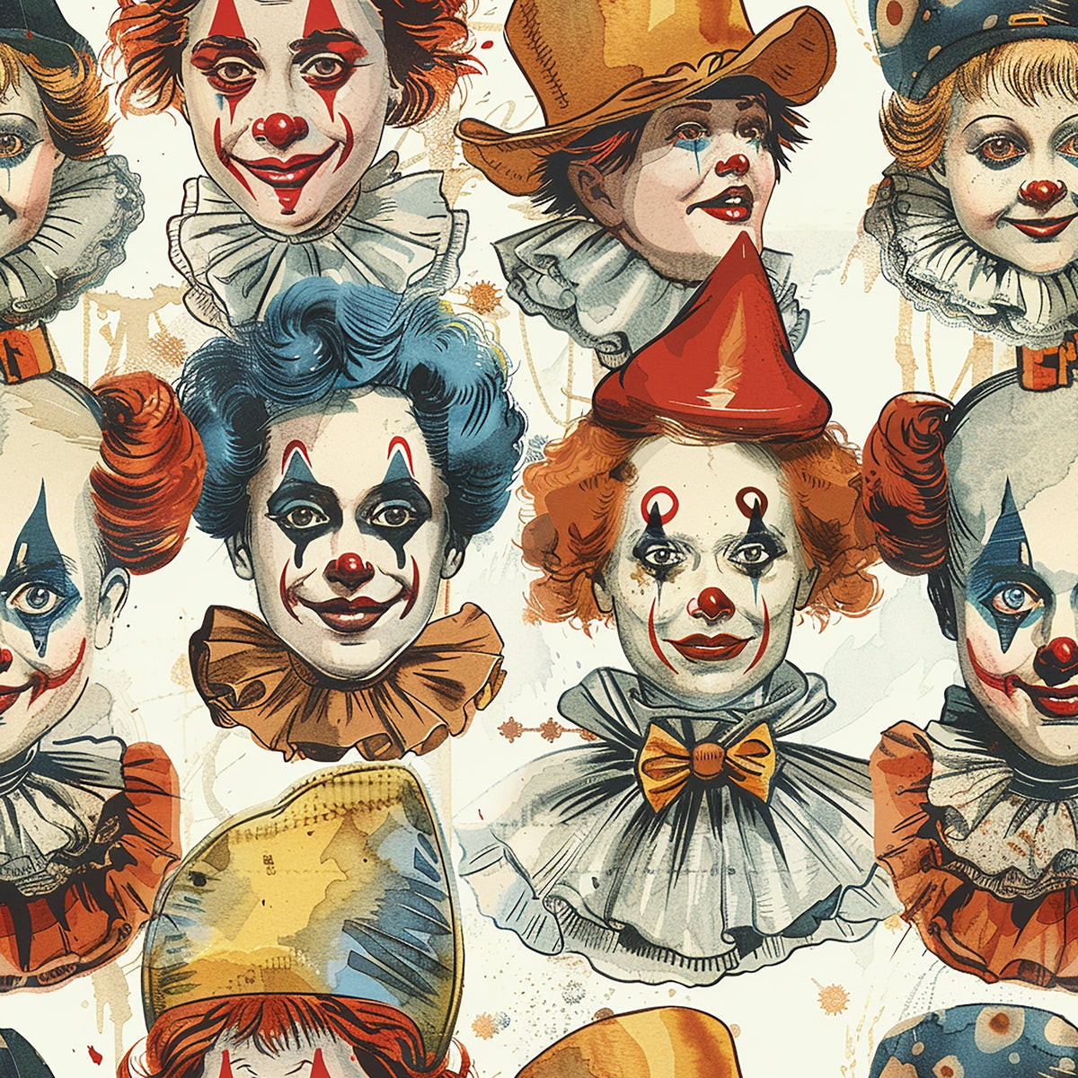 Big Top Jesters Pattern 2 Fleece Fabric