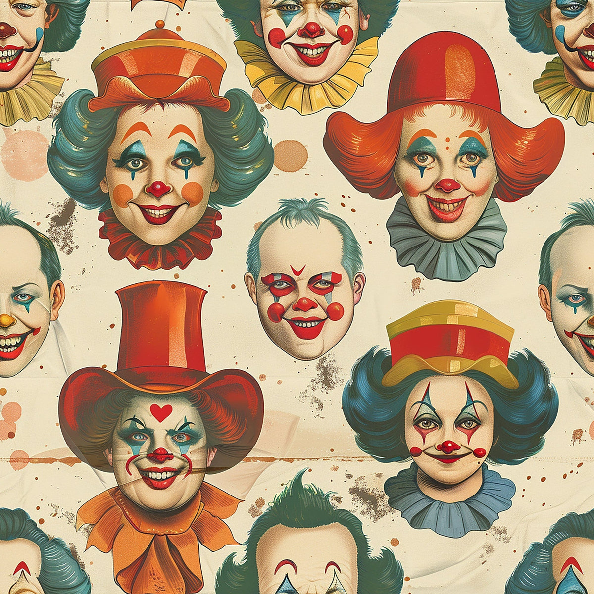 Big Top Jesters Pattern 3 Fleece Fabric