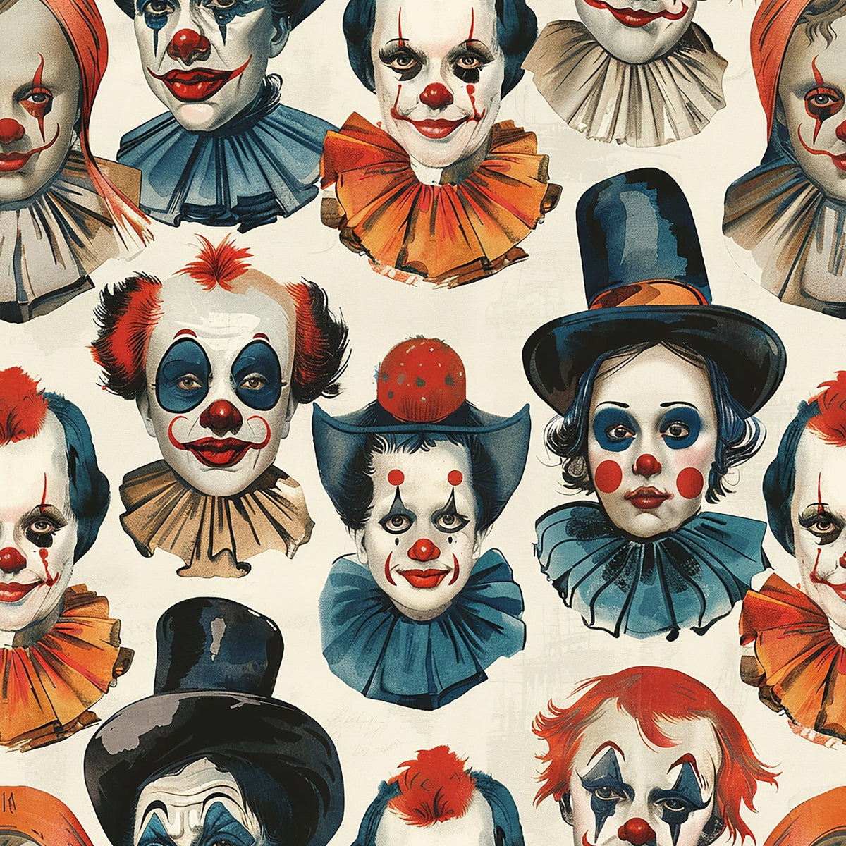 Big Top Jesters Pattern 5 Fleece Fabric
