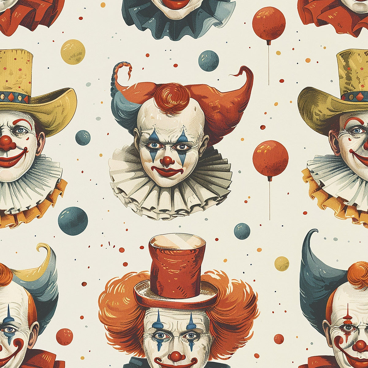 Big Top Jesters Pattern 6 Fleece Fabric