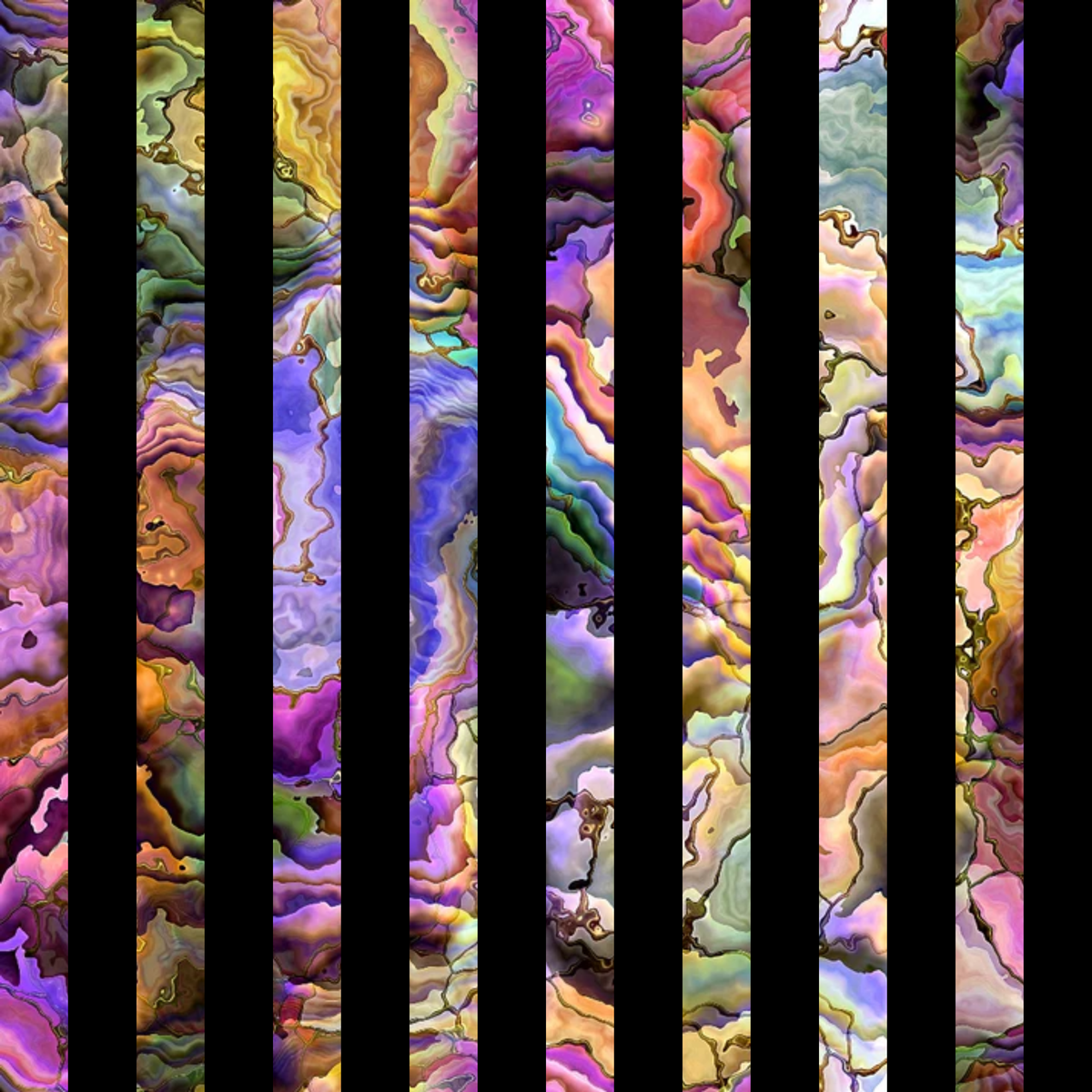 Marbled Opal Pattern 32 Fleece Fabric