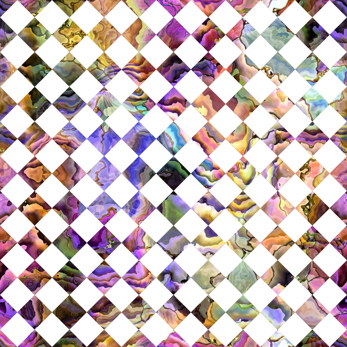 Marbled Opal Pattern 24 Fleece Fabric