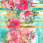 Gilded Menagerie Pattern 3 Fleece Fabric