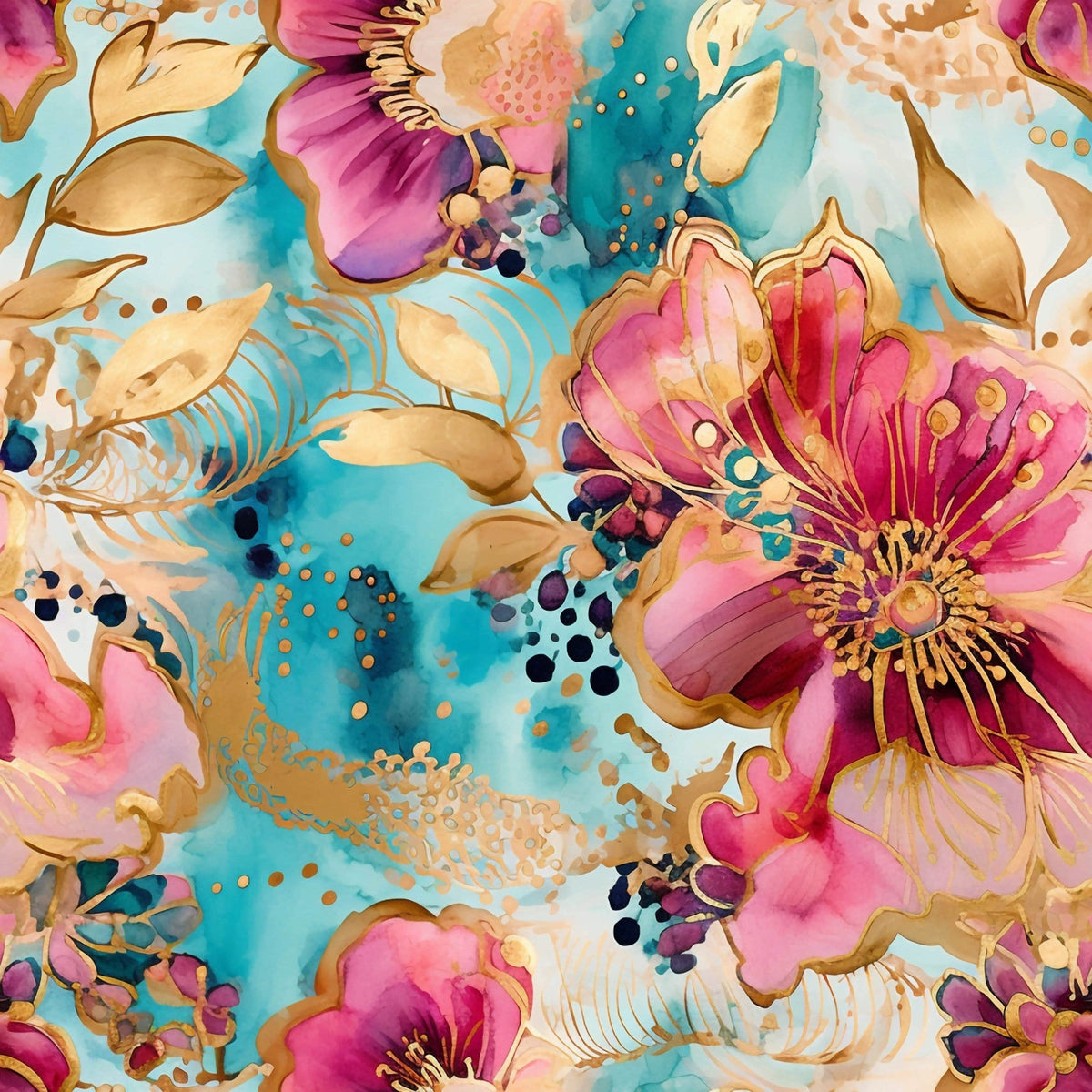 Gilded Menagerie Pattern 4 Fleece Fabric