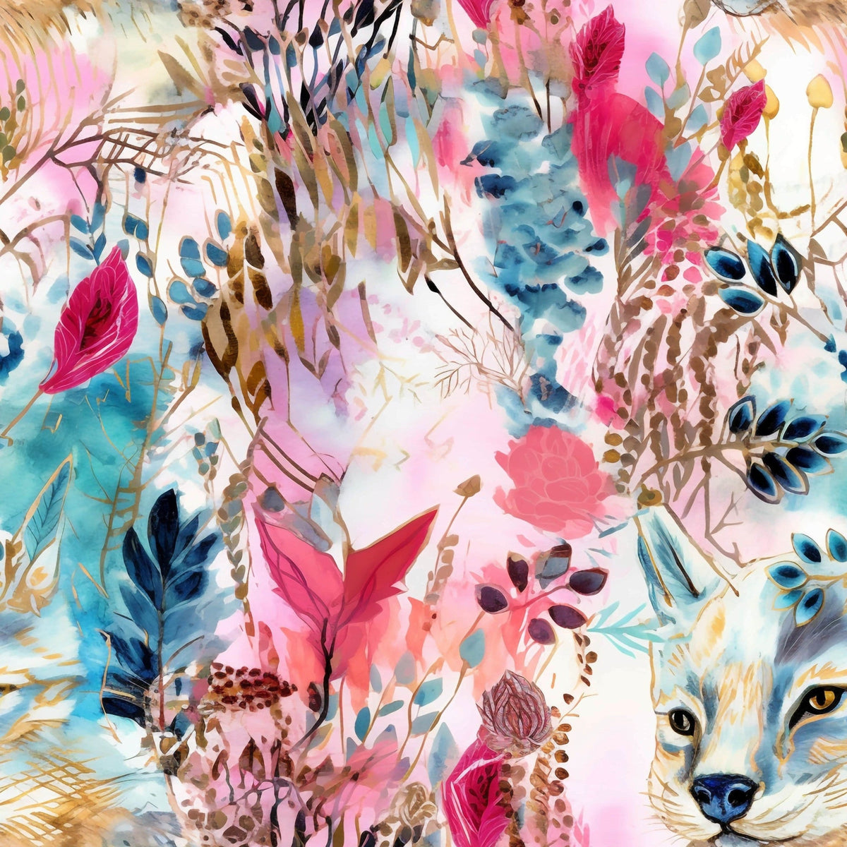 Gilded Menagerie Pattern 5 Fleece Fabric