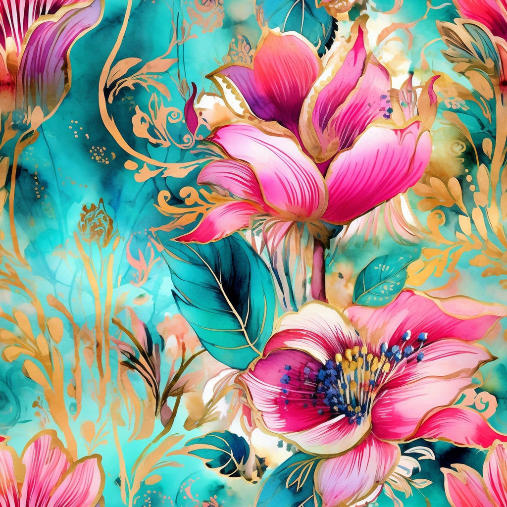 Gilded Menagerie Pattern 7 Fleece Fabric