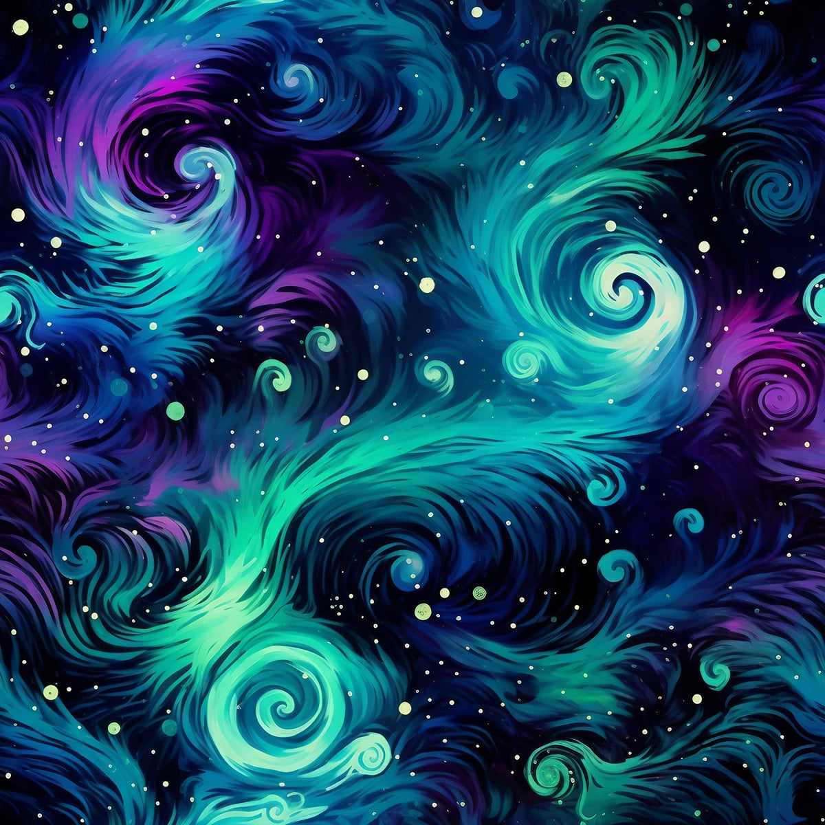 Nebula Swirls Pattern 13 Fleece Fabric