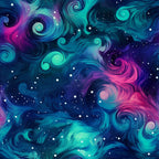 Nebula Swirls Pattern 14 Fleece Fabric