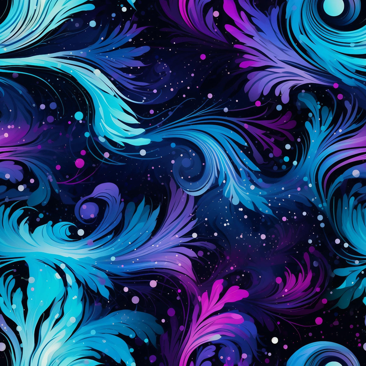 Nebula Swirls Pattern 15 Fleece Fabric
