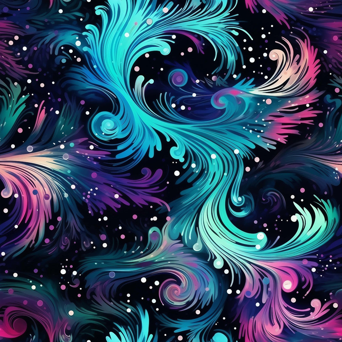 Nebula Swirls Pattern 19 Fleece Fabric