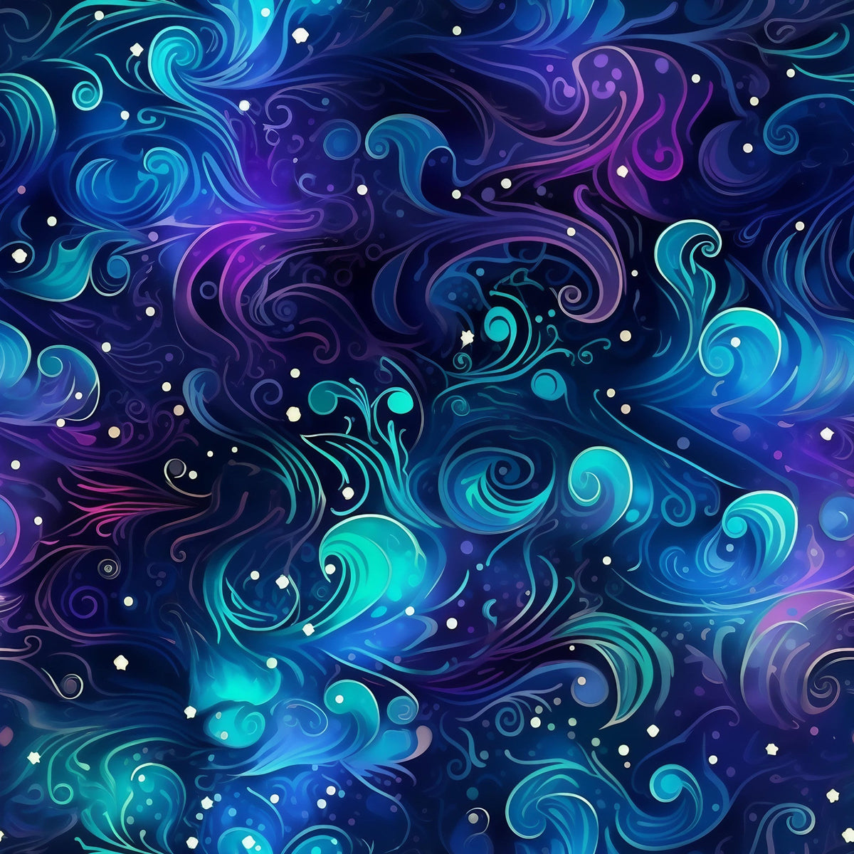 Nebula Swirls Pattern 4 Fleece Fabric