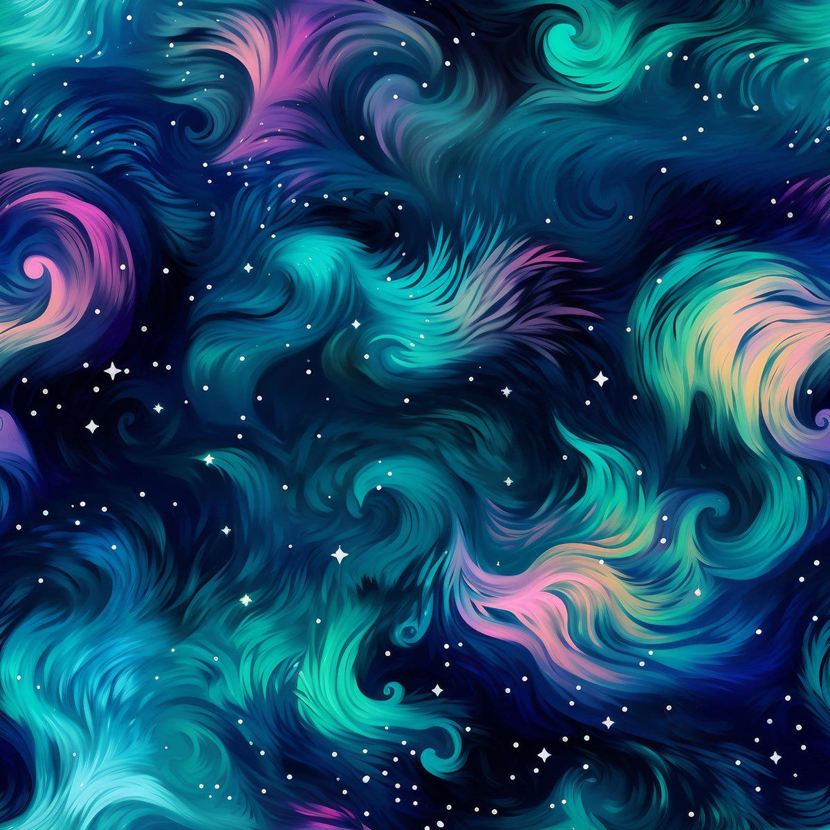 Nebula Swirls Pattern 5 Fleece Fabric