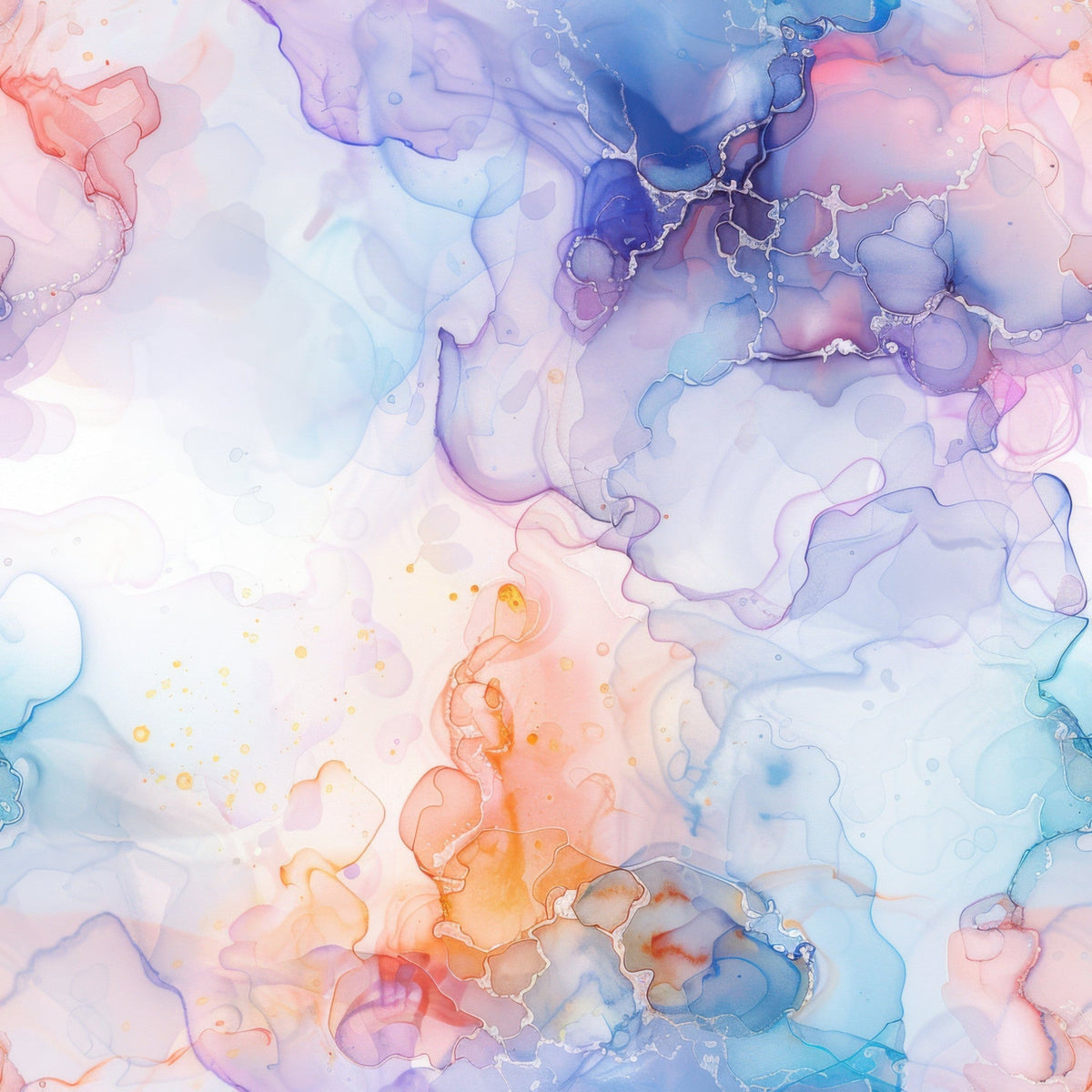 Watercolor Daydream Pattern 12 Fleece Fabric