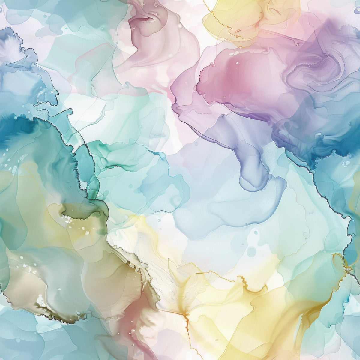 Watercolor Daydream Pattern 13 Fleece Fabric