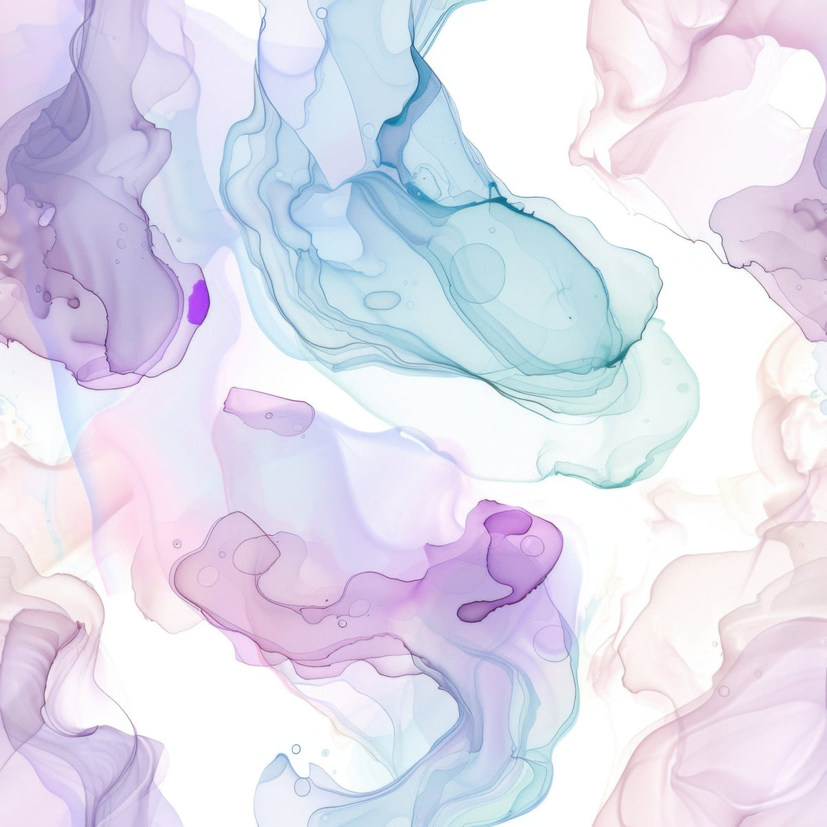 Watercolor Daydream Pattern 5 Fleece Fabric