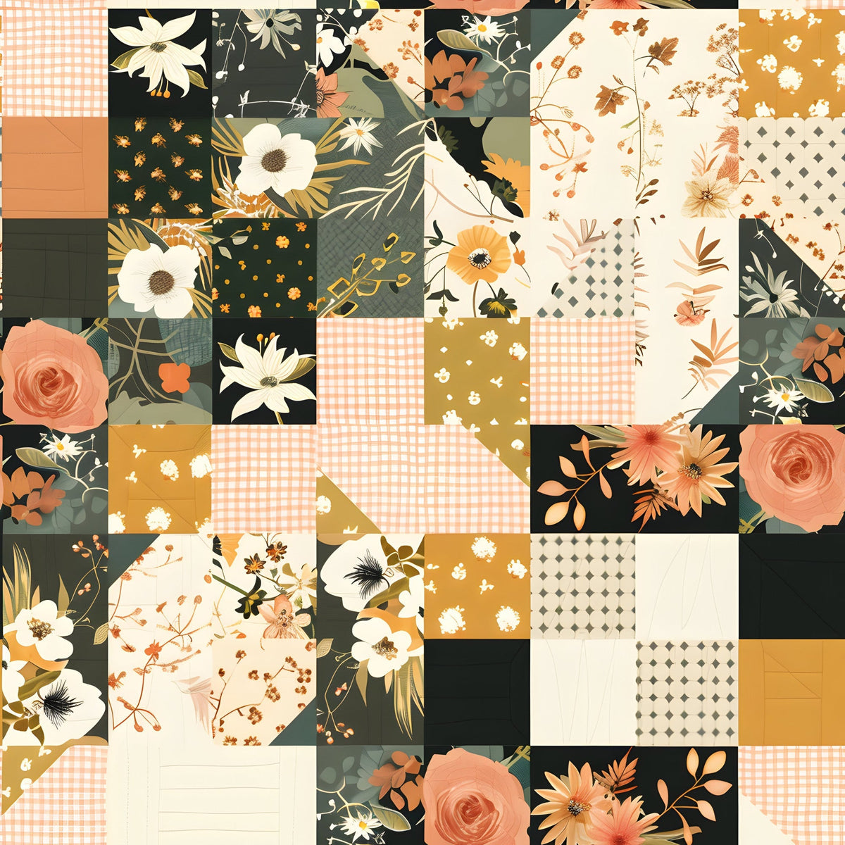 Prairie Blooms Pattern 11 Fleece Fabric