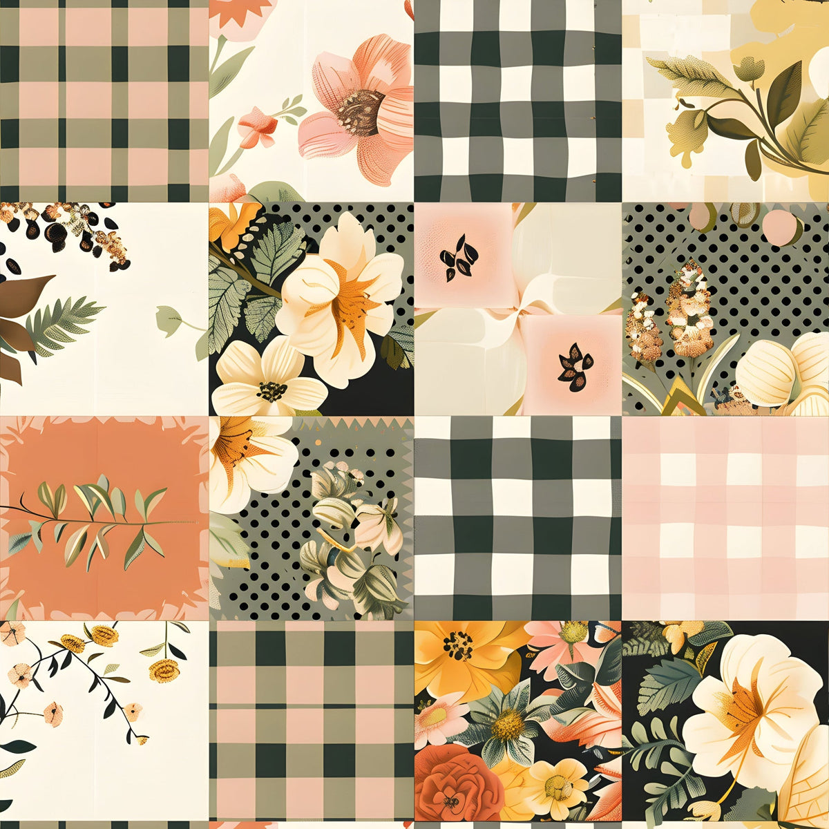 Prairie Blooms Pattern 17 Fleece Fabric