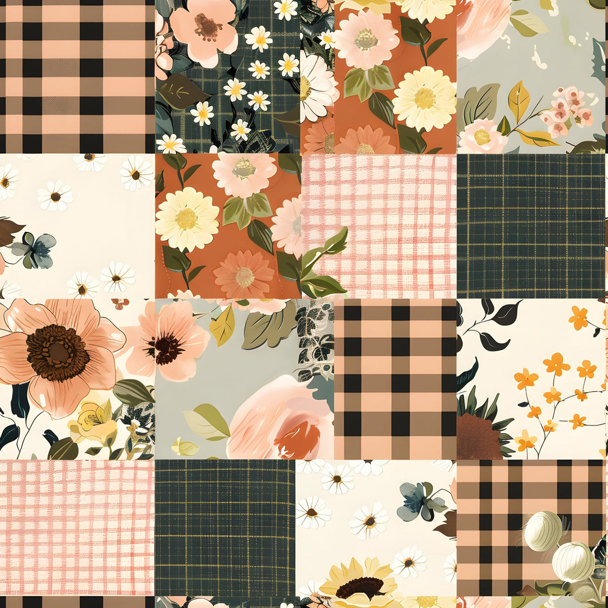 Prairie Blooms Pattern 18 Fleece Fabric