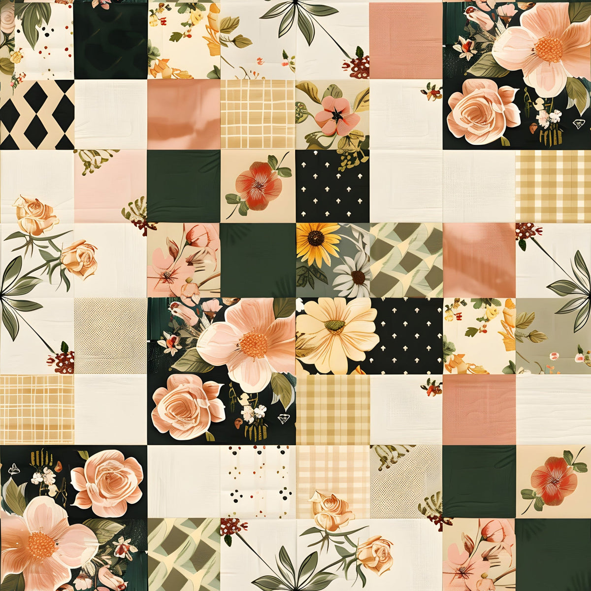 Prairie Blooms Pattern 19 Fleece Fabric