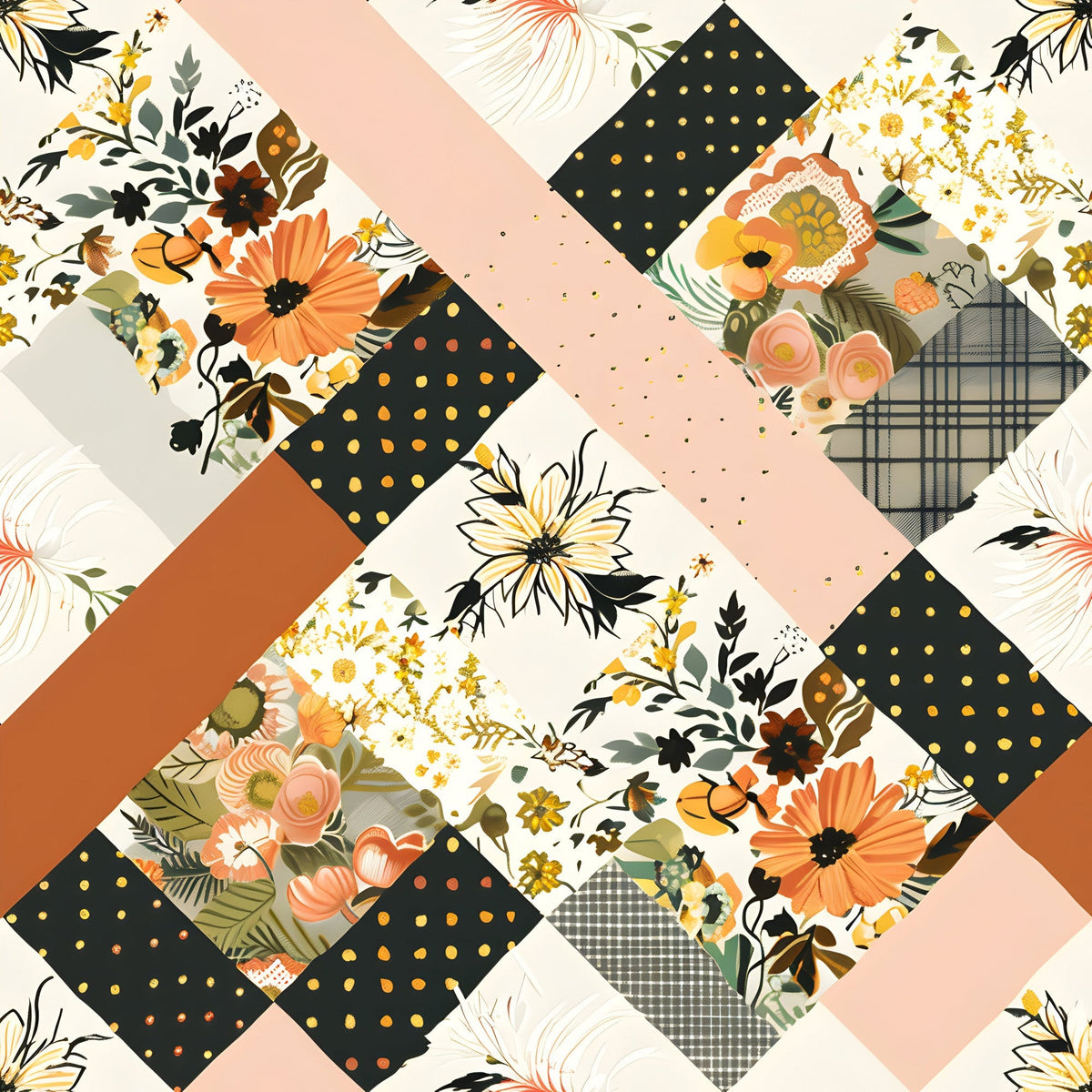 Prairie Blooms Pattern 2 Fleece Fabric