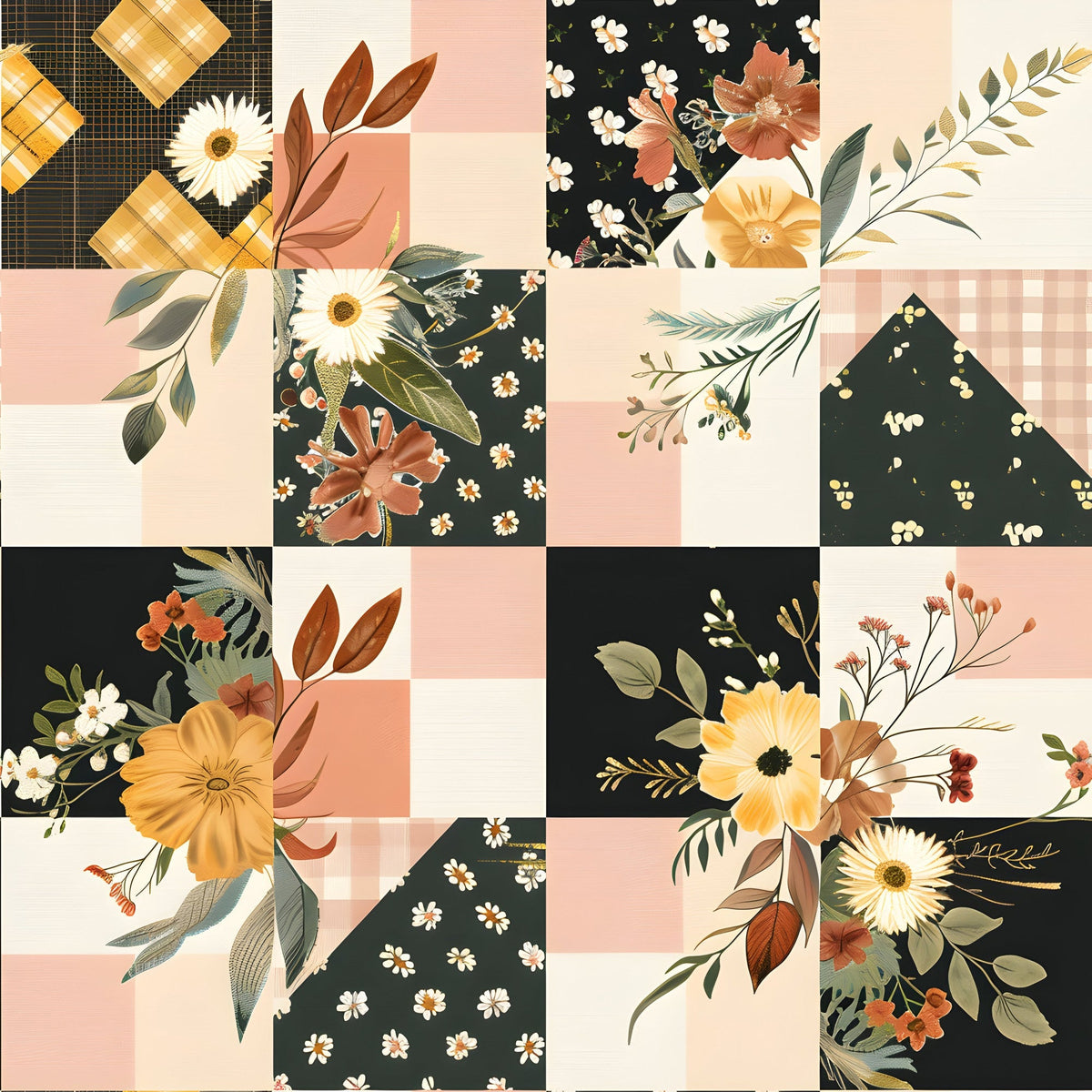 Prairie Blooms Pattern 3 Fleece Fabric
