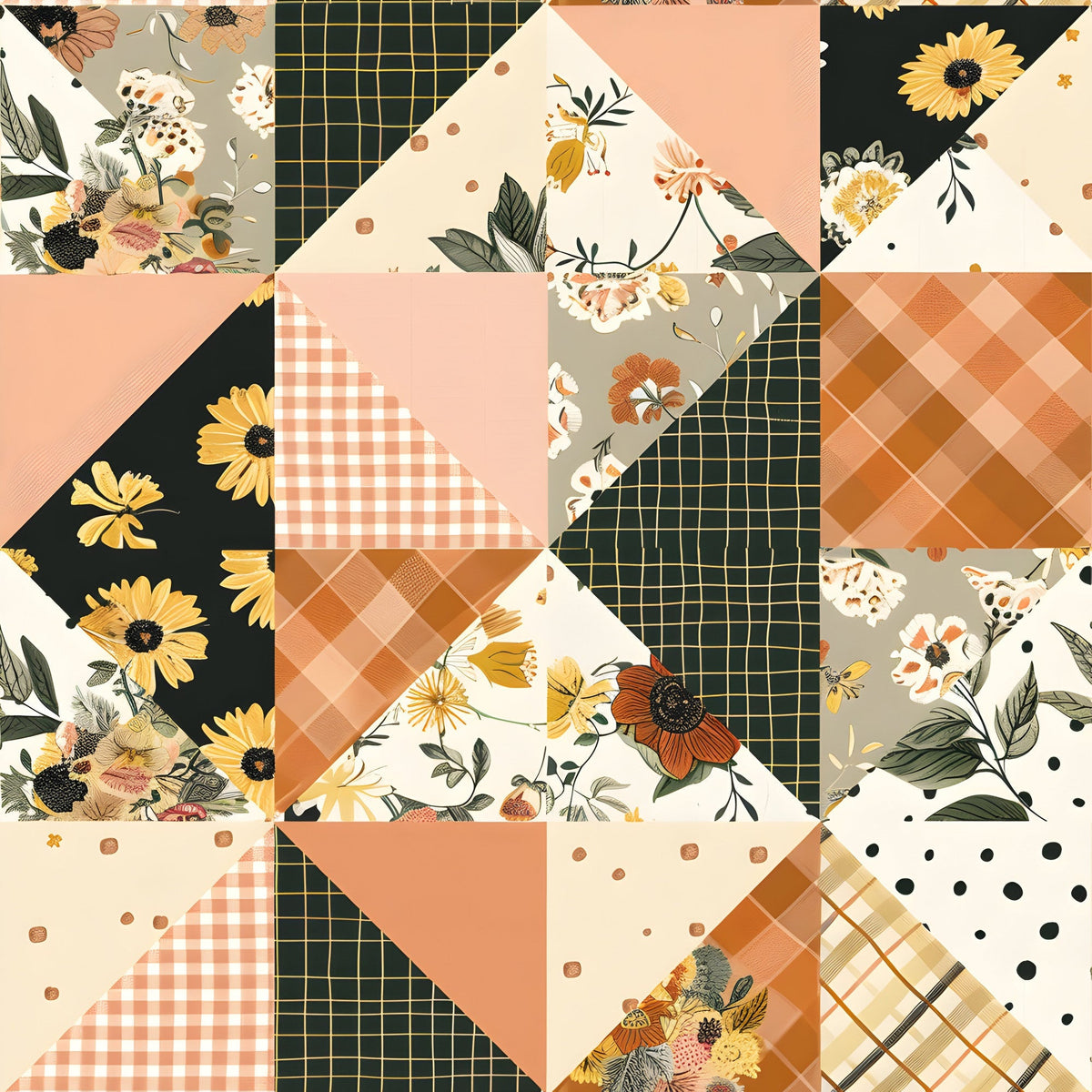 Prairie Blooms Pattern 6 Fleece Fabric
