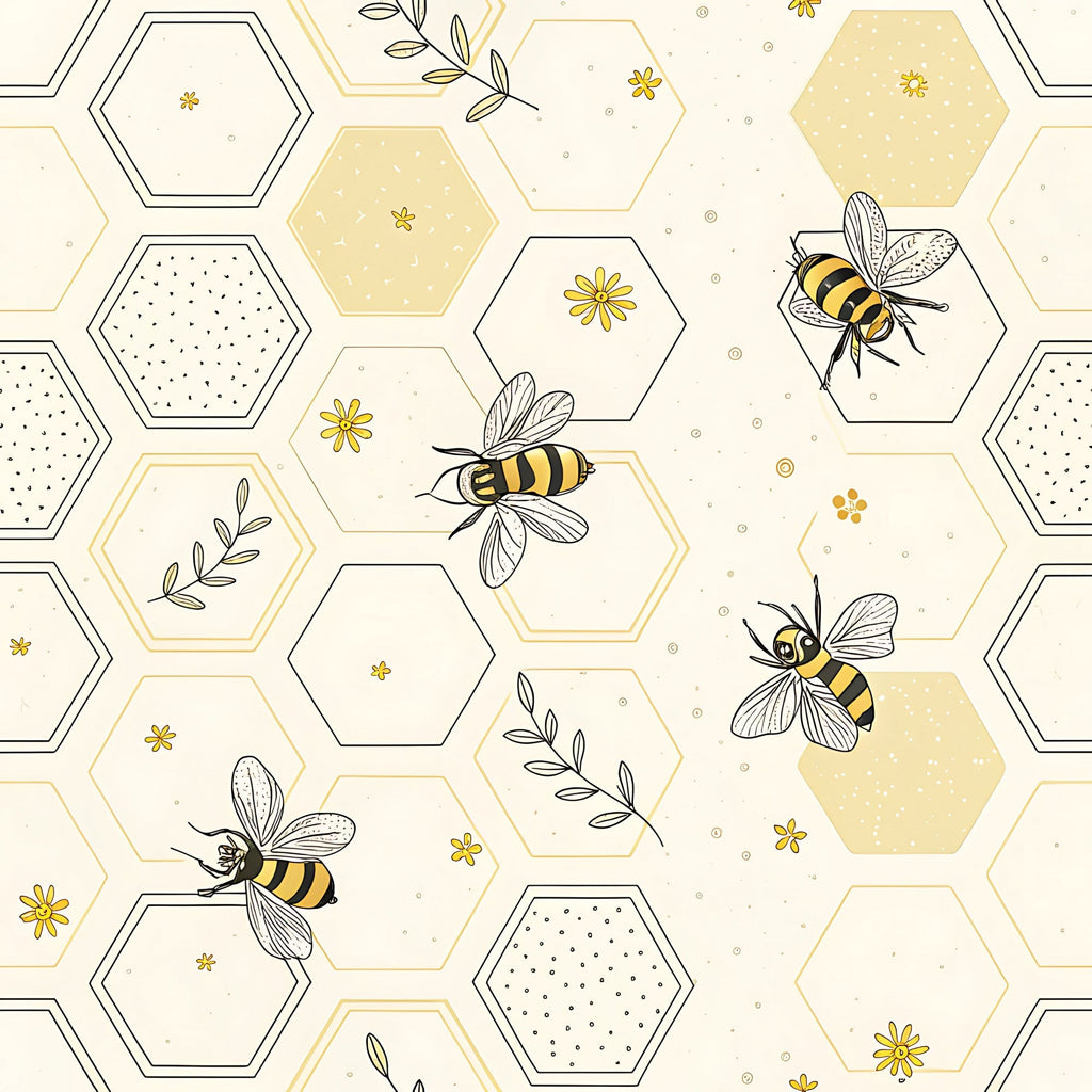 Honeycomb Harvest Pattern 12 Fleece Fabric