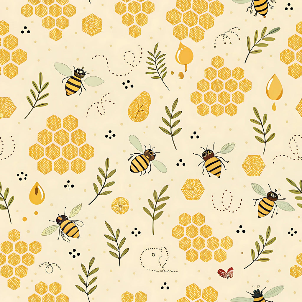 Honeycomb Harvest Pattern 14 Fleece Fabric