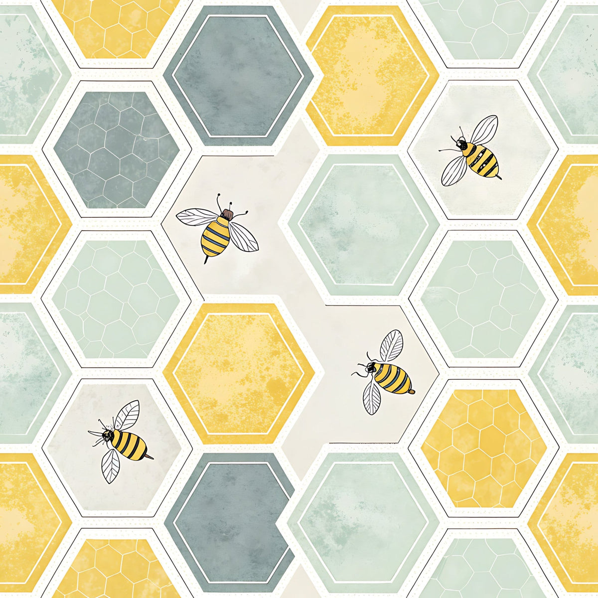 Honeycomb Harvest Pattern 16 Fleece Fabric