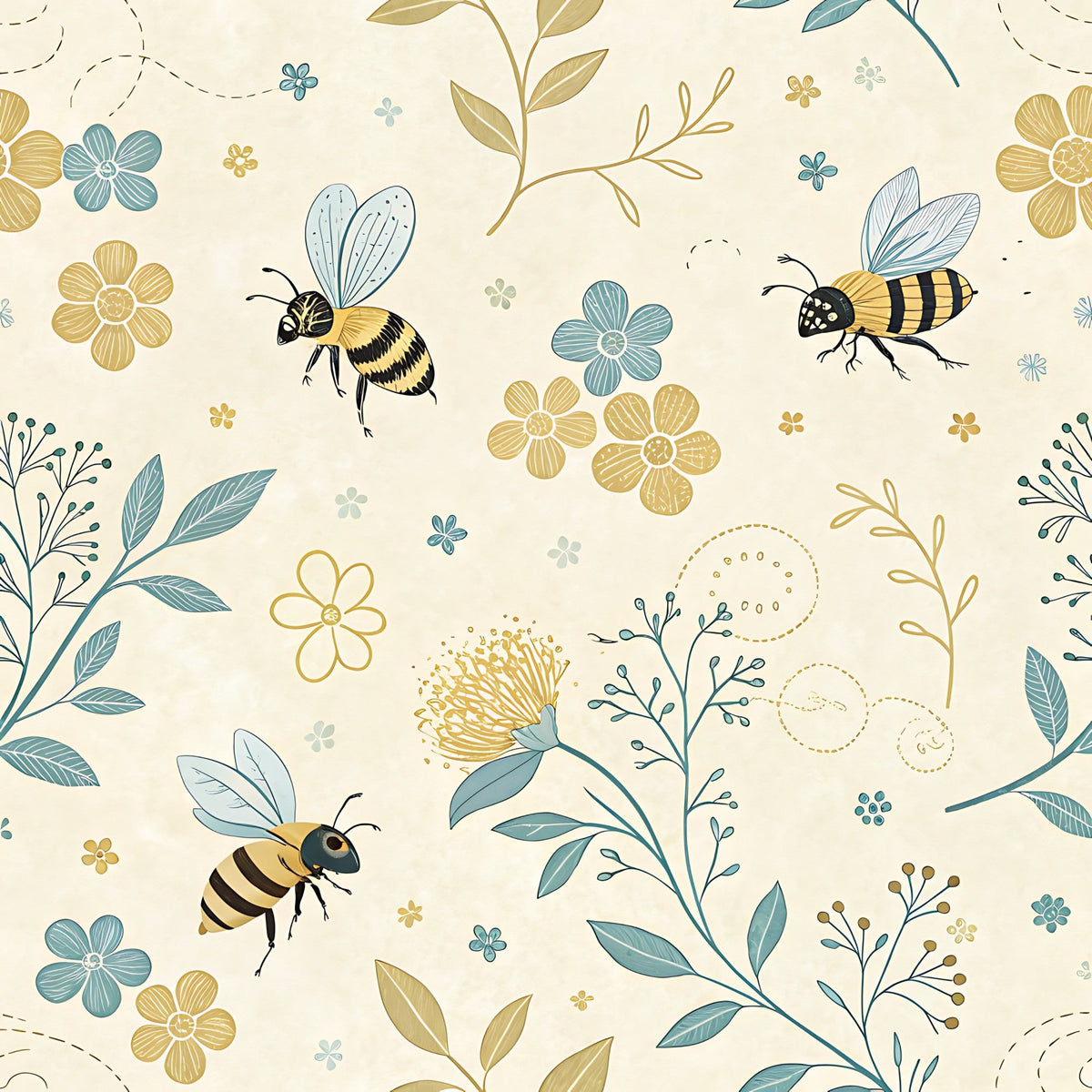 Honeycomb Harvest Pattern 18 Fleece Fabric
